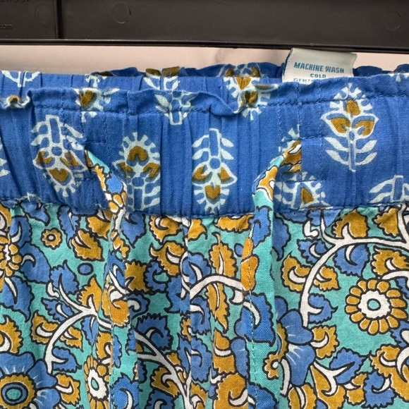 Sundance Blue/Yellow Pajama Leia Pants Floral Stretch Waist Size Medium - Picture 5 of 6